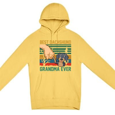 Best Dachshund Grandma Ever Premium Pullover Hoodie