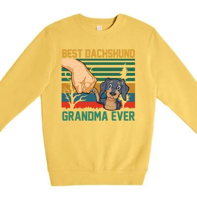 Best Dachshund Grandma Ever Premium Crewneck Sweatshirt