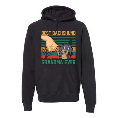 Best Dachshund Grandma Ever Premium Hoodie