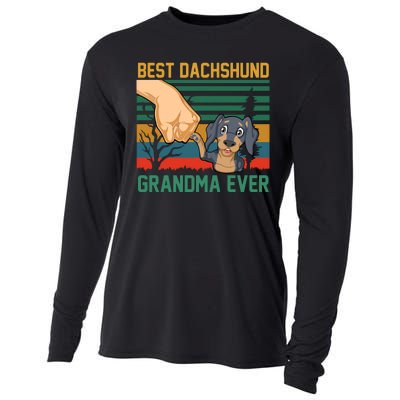 Best Dachshund Grandma Ever Cooling Performance Long Sleeve Crew