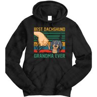 Best Dachshund Grandma Ever Tie Dye Hoodie