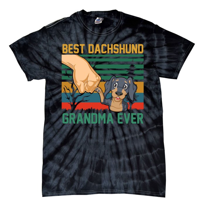 Best Dachshund Grandma Ever Tie-Dye T-Shirt