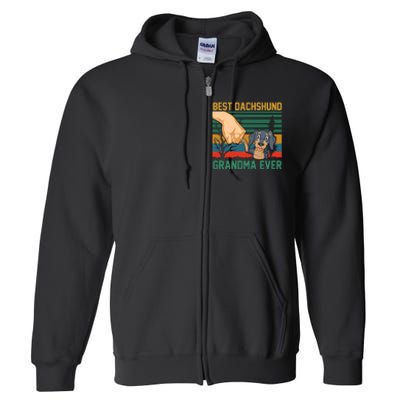 Best Dachshund Grandma Ever Full Zip Hoodie