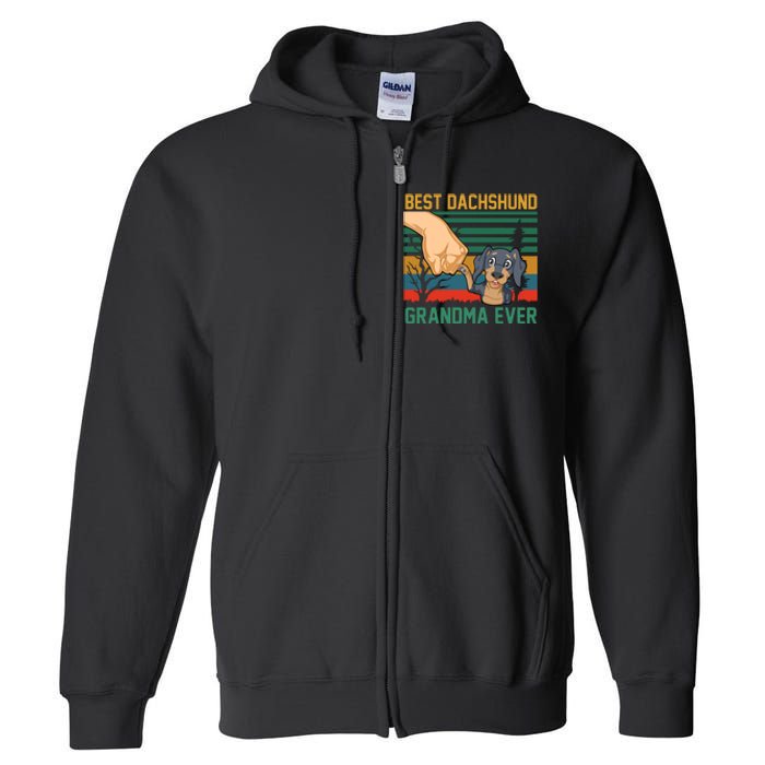 Best Dachshund Grandma Ever Full Zip Hoodie