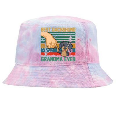 Best Dachshund Grandma Ever Tie-Dyed Bucket Hat