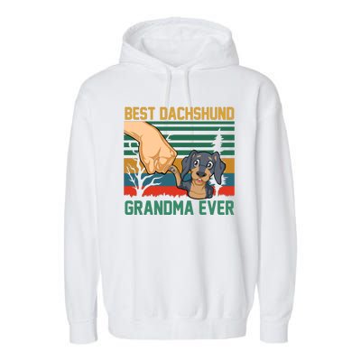 Best Dachshund Grandma Ever Garment-Dyed Fleece Hoodie