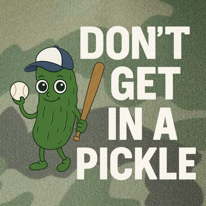 Baseball Don't Get In A Pickle Funny Legacy Tie Dye Trucker Hat
