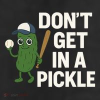 Baseball Don't Get In A Pickle Funny 7 Panel Mesh Trucker Snapback Hat