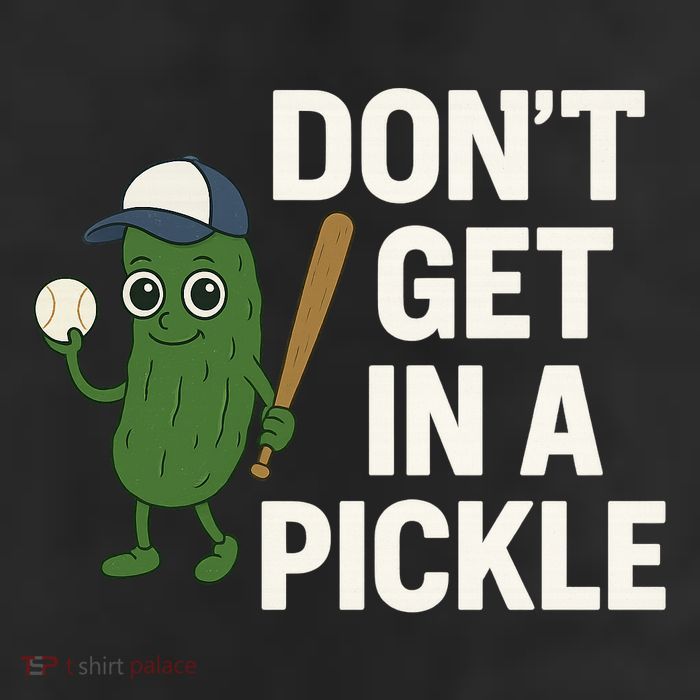 Baseball Don't Get In A Pickle Funny 7 Panel Mesh Trucker Snapback Hat