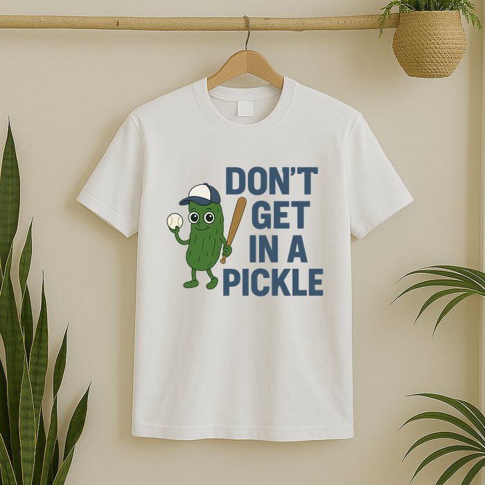 Baseball Don't Get In A Pickle Funny T-Shirt
