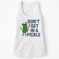 Baseball Don't Get In A Pickle Funny Womens Tank Top