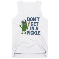 Baseball Don't Get In A Pickle Funny Tank Top