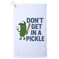 Baseball Don't Get In A Pickle Funny Golf Towel
