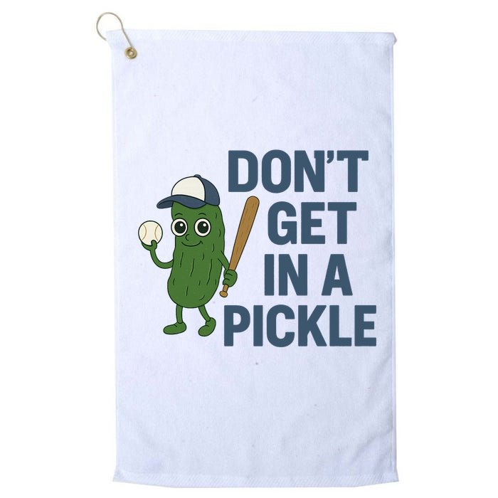 Baseball Don't Get In A Pickle Funny Golf Towel