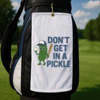 Baseball Don't Get In A Pickle Funny Golf Towel