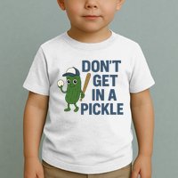 Baseball Don't Get In A Pickle Funny Toddler T-Shirt