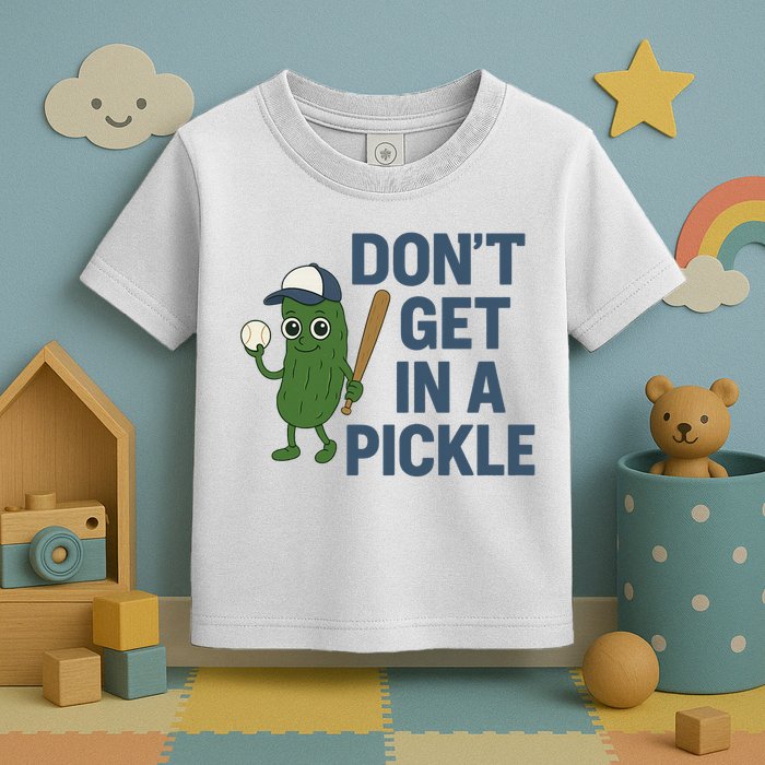 Baseball Don't Get In A Pickle Funny Toddler T-Shirt