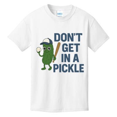 Baseball Don't Get In A Pickle Funny Kids T-Shirt
