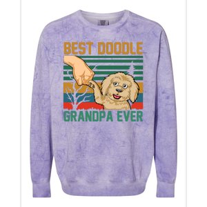 Best Doodle Grandpa Ever Colorblast Crewneck Sweatshirt