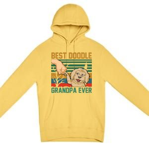 Best Doodle Grandpa Ever Premium Pullover Hoodie