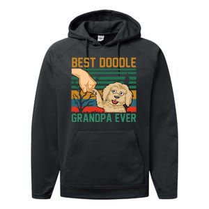 Best Doodle Grandpa Ever Performance Fleece Hoodie