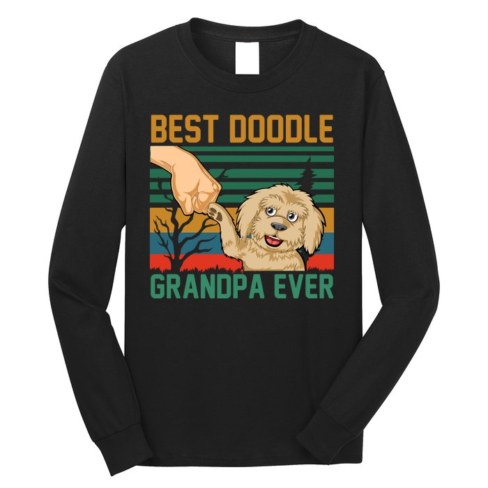 Best Doodle Grandpa Ever Long Sleeve Shirt