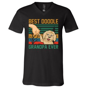 Best Doodle Grandpa Ever V-Neck T-Shirt