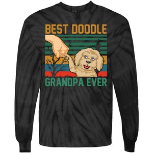 Best Doodle Grandpa Ever Tie-Dye Long Sleeve Shirt