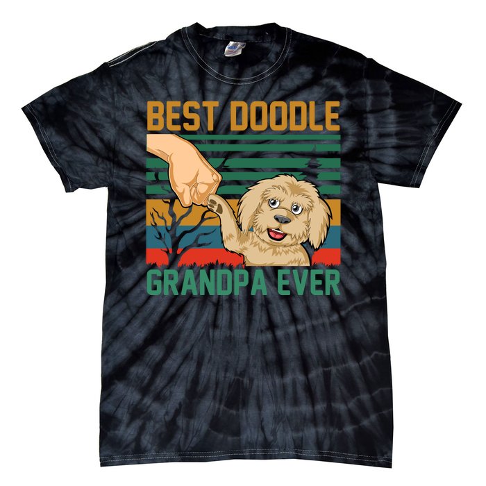 Best Doodle Grandpa Ever Tie-Dye T-Shirt