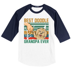 Best Doodle Grandpa Ever Baseball Sleeve Shirt