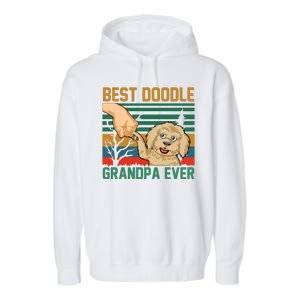 Best Doodle Grandpa Ever Garment-Dyed Fleece Hoodie