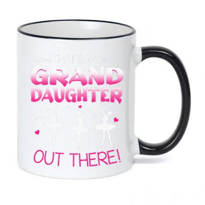 Ballet Dancing Granddaughter Grandpa & Grandma Gift 11oz Black Color Changing Mug