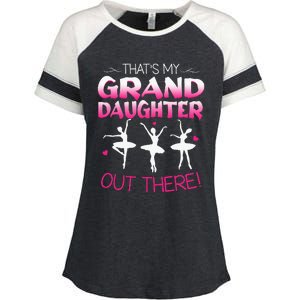 Ballet Dancing Granddaughter Grandpa & Grandma Gift Enza Ladies Jersey Colorblock Tee