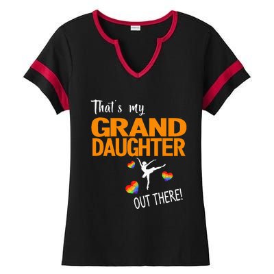 Ballet Dancing Granddaughter Grandpa & Grandma Gift Ladies Halftime Notch Neck Tee