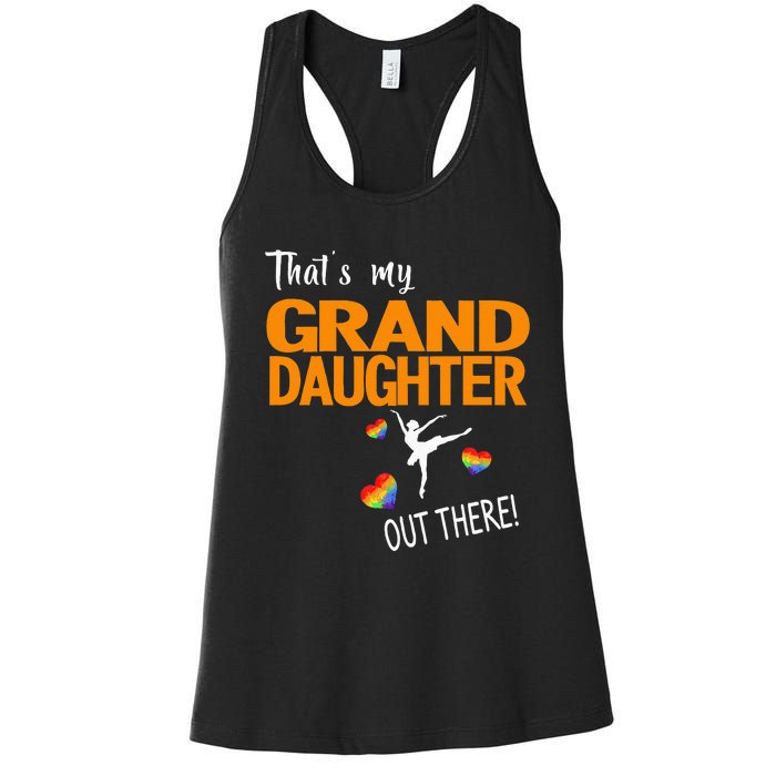 Ballet Dancing Granddaughter Grandpa & Grandma Gift Women's Racerback Tank