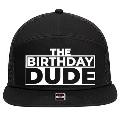 Birthday Dude Graphic Novelty 7 Panel Mesh Trucker Snapback Hat