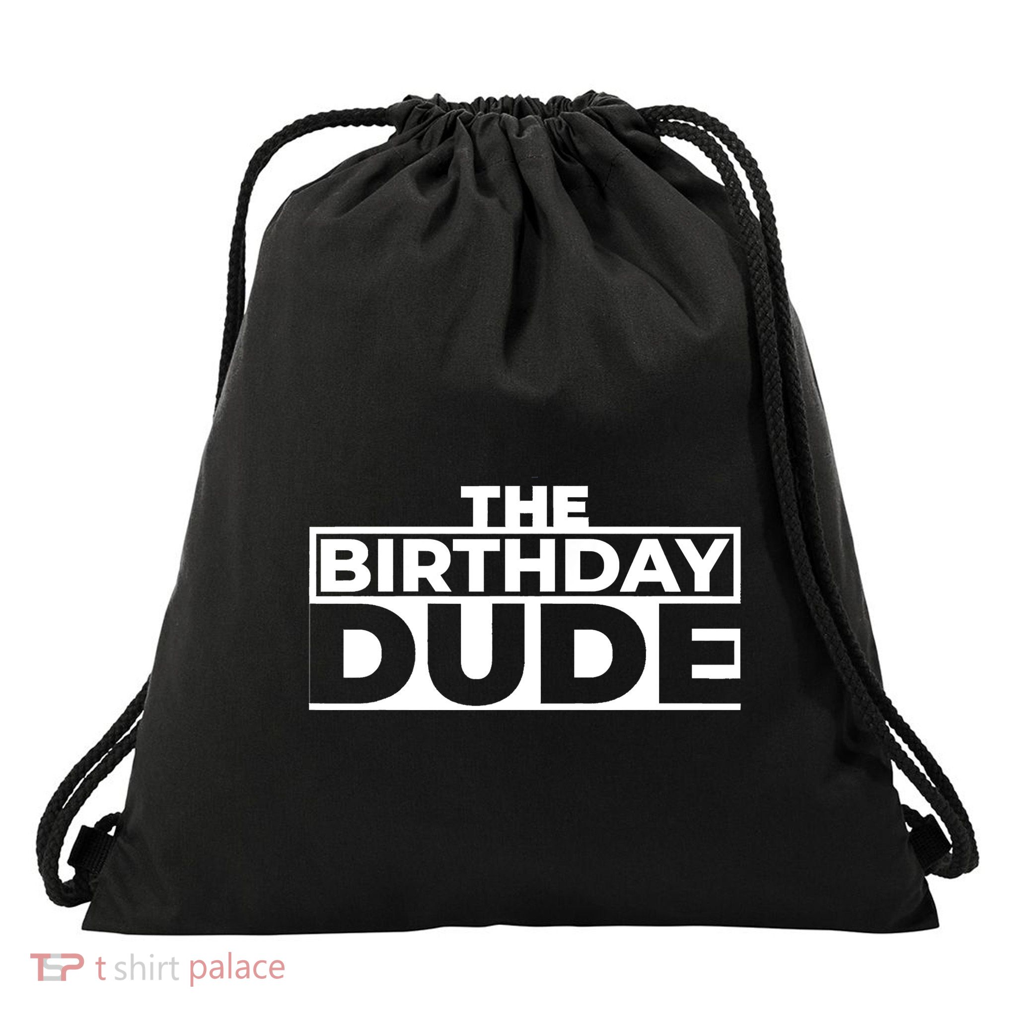 Birthday Dude Graphic Novelty Drawstring Bag