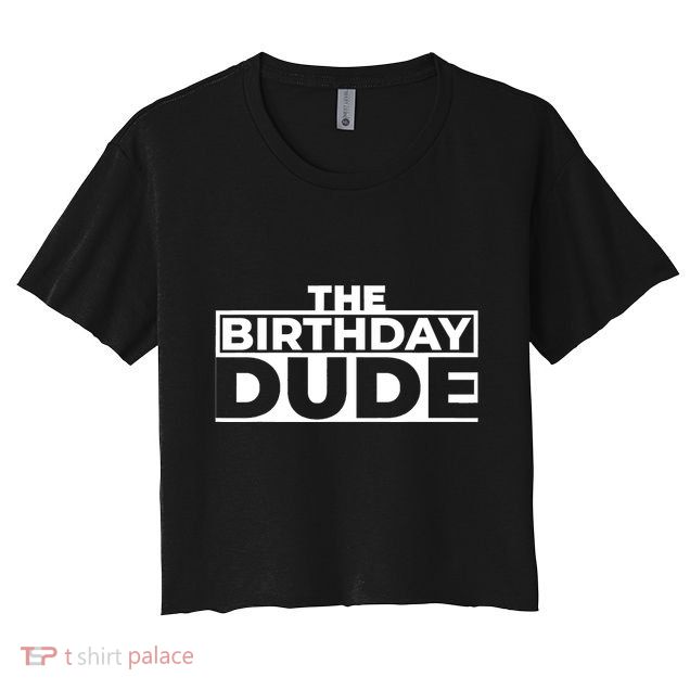 Birthday Dude Graphic Novelty Crop Top