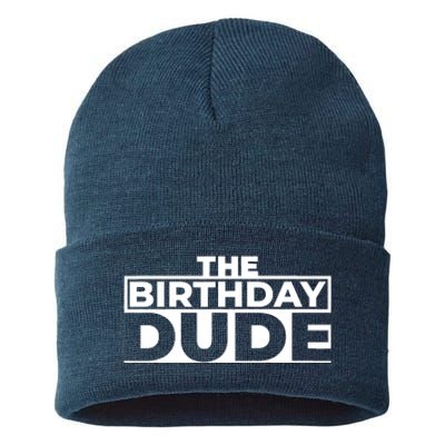 Birthday Dude Graphic Novelty Sustainable Knit Beanie