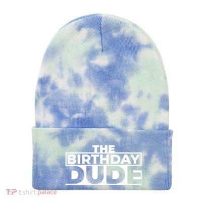 Birthday Dude Graphic Novelty Tie Dye 12in Knit Beanie