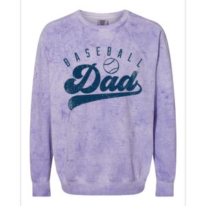 Baseball Dad Gifts Daddy Fathers Day Colorblast Crewneck Sweatshirt