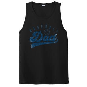 Baseball Dad Gifts Daddy Fathers Day PosiCharge Competitor Tank