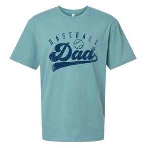 Baseball Dad Gifts Daddy Fathers Day Sueded Cloud Jersey T-Shirt