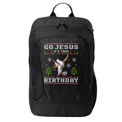 Break Dance Go Jesus ItS Your Birthday Merry Christmas Day City Backpack