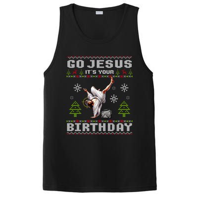 Break Dance Go Jesus ItS Your Birthday Merry Christmas Day PosiCharge Competitor Tank