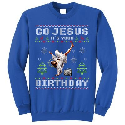 Break Dance Go Jesus ItS Your Birthday Merry Christmas Day Sweatshirt