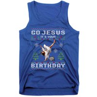 Break Dance Go Jesus ItS Your Birthday Merry Christmas Day Tank Top