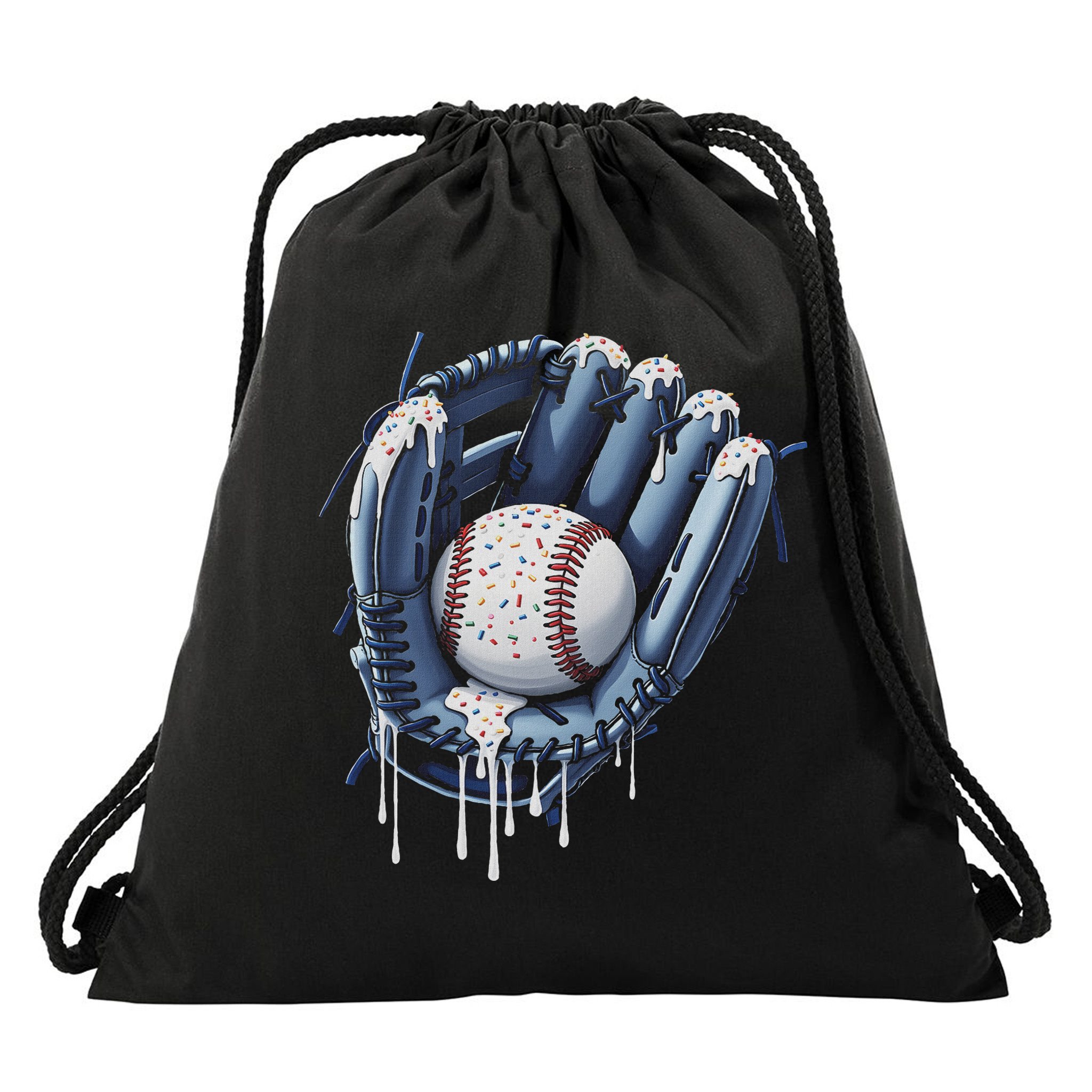Baseball Drip Glove Ice Cream Drip Sports Drawstring Bag
