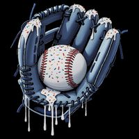 Baseball Drip Glove Ice Cream Drip Sports Drawstring Bag
