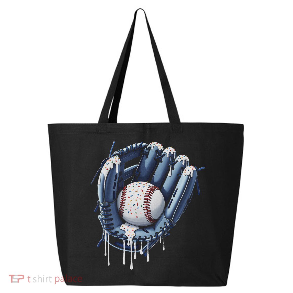 Baseball Drip Glove Ice Cream Drip Sports 25L Jumbo Tote